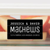 カッコいいクリエイティブブスタイリッシュラック&ホワイト防水 ラベル (貼付)