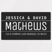 カッコいいクリエイティブブスタイリッシュラック&ホワイト防水 ラベル (デザイン2)