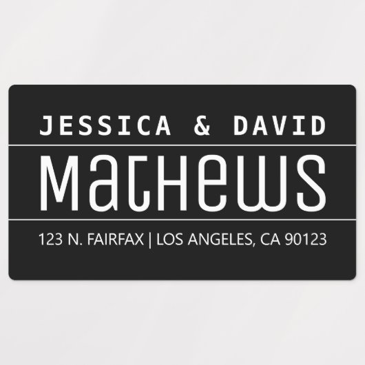 カッコいいクリエイティブブスタイリッシュラック&ホワイト防水 ラベル (デザイン1)