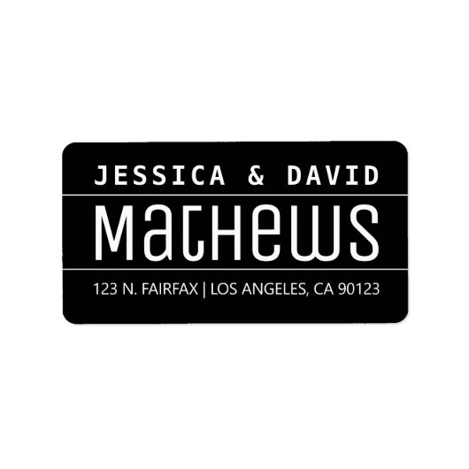 カッコいいクリエイティブルージングブラック&ホワイト ラベル (正面)