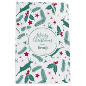 カッコいいクリスマスの飾り ミディアムペーパーバッグ (正面)