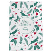 カッコいいクリスマスの飾り ミディアムペーパーバッグ (裏面)