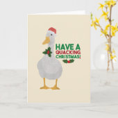カッコいいクリスマスプレゼント：クァッキングクリスマスを カード (黄色い花)