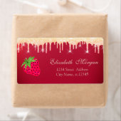 カッコいいグリッタードリップストロベリーレッド ラベル (インサイチュ)