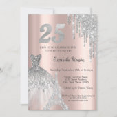 カッコいいグリッタードリップス、エッフェルタワードレス25th 招待状 (正面)