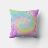 カッコいいグリッタードリップ絞り染め10誕生日 クッション (裏面)