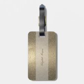 カッコいいグリッター、ハイヒール、モノグラムパーソナライズされた ラゲッジタグ (裏面縦)