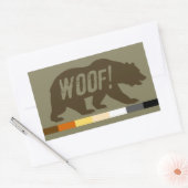 カッコいいゲイベアプライドベアプライド国旗WOOF 長方形シール (封筒)