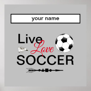 カッコいいサッカーのライブスポーツ名 ポスター