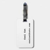 カッコいいサングラスの猫 ラゲッジタグ (裏面縦)