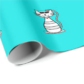 カッコいいサングラスの猫 ラッピングペーパー (ロールコーナー)