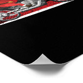 カッコいいサンタクロースおもしろいクリスマス ポスター (角)