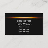 カッコいいサー車のビスモダン名刺 名刺 (裏面)