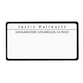 カッコいいシンプルミニマリストブラック&ホワイト ラベル (正面)