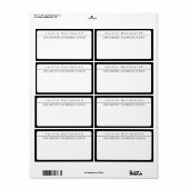 カッコいいシンプルミニマリストブラック&ホワイト ラベル (フルシート)