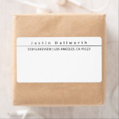 カッコいいシンプル平滑ミニマリストブラック&ホワイト ラベル (インサイチュ)