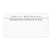 カッコいいシンプル平滑ミニマリストブラック&ホワイト ラベル (正面)