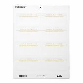 カッコいいシンプル平滑金ゴールド&ホワイト ラベル (フルシート)