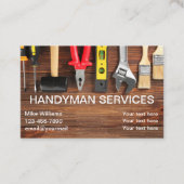 カッコいいシンプル手利家修理名刺 名刺 (正面)