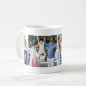 カッコいいシンプルPhoto Collage & Monogram コーヒーマグカップ (正面左)