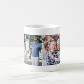 カッコいいシンプルPhoto Collage & Monogram コーヒーマグカップ (中央)