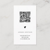 カッコいいスクリプト白黒のロ感謝していゴ順序 名刺 (裏面)