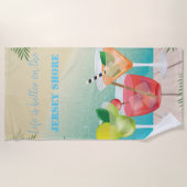 カッコいいスタイリッシュビーチ ビーチタオル (正面)