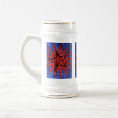 カッコいいスターアポップ・アートのートプリント ビールジョッキ (左)