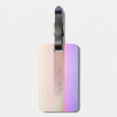 カッコいいストライプのカラフルトレンディー ラゲッジタグ (裏面縦)