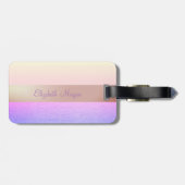 カッコいいストライプのカラフルトレンディー ラゲッジタグ (裏面横)