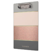 カッコいいストライプの-パーソナライズされた クリップボード (左)