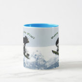 カッコいいスノーボーダーウィンタースポーツテーマ マグカップ (中央)