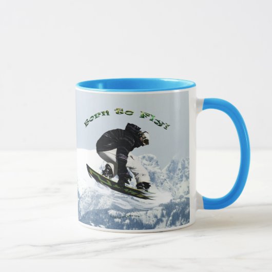 カッコいいスノーボーダーウィンタースポーツテーマ マグカップ (右)