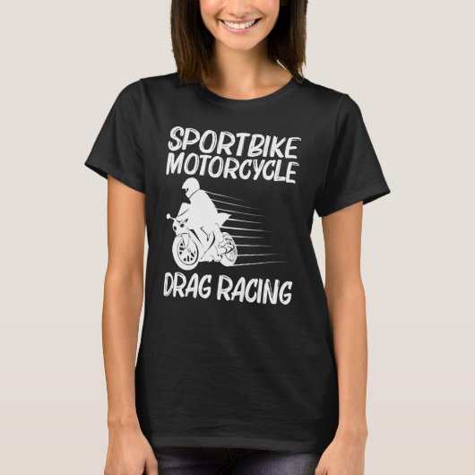 カッコいいスポーツバイ女子男性へプロフェッショナルバイク Tシャツ (正面)