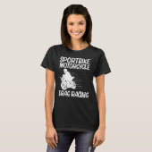 カッコいいスポーツバイ女子男性へプロフェッショナルバイク Tシャツ (正面フル)