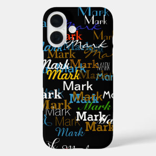 カッコいいタイポグラフィの色名パターン iPhone 16ケース