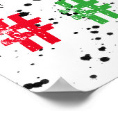 カッコいいタイポグラフィハッシュタグのポスターのウォールアート ポスター (角)