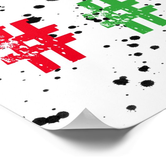 カッコいいタイポグラフィハッシュタグのポスターのウォールアート ポスター (角)