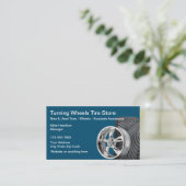 カッコいいタイヤ及び車のテーマ 名刺 (スタンド正面)