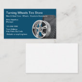 カッコいいタイヤ及び車のテーマ 名刺 (正面/裏面)