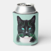カッコいいターコイズ猫 缶クーラー (缶裏面)