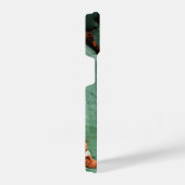 カッコいいターコイズ茶色の錆びた金属あなたの名前 iPhoneケース (右側面)