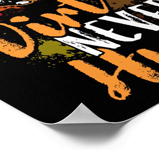 カッコいいダートバイクモトクロス恋人の少し汚れ ポスター (角)