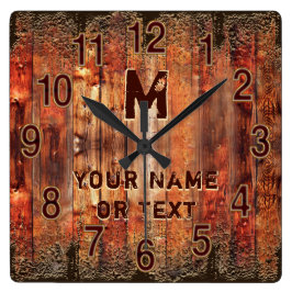 カッコいいテキスパーソナライズされたトの時計 スクエア壁時計