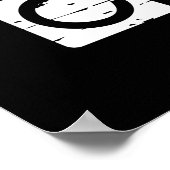 カッコいいトランプのポーカーゲーム室ワードアート ポスター (角)