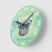 カッコいいトレンディーおもしろいヴィンテージ ラウンド壁時計 (傾斜)