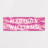 カッコいいトレンディーカモフモダンラパーソナライズされたージ名 ラベル (デザイン1)