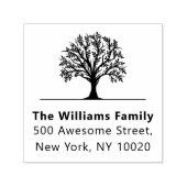 カッコいいトレンディーツリーファミリ名文字差出人住所 セルフインキングスタンプ (デザイン)