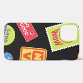 カッコいいトレンディーパッチデザイン。抽象芸術の背景 Case-Mate iPhoneケース (裏面 (横))