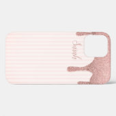 カッコいいトレンディーピンクグリッター Case-Mate iPhoneケース (裏面 (横))